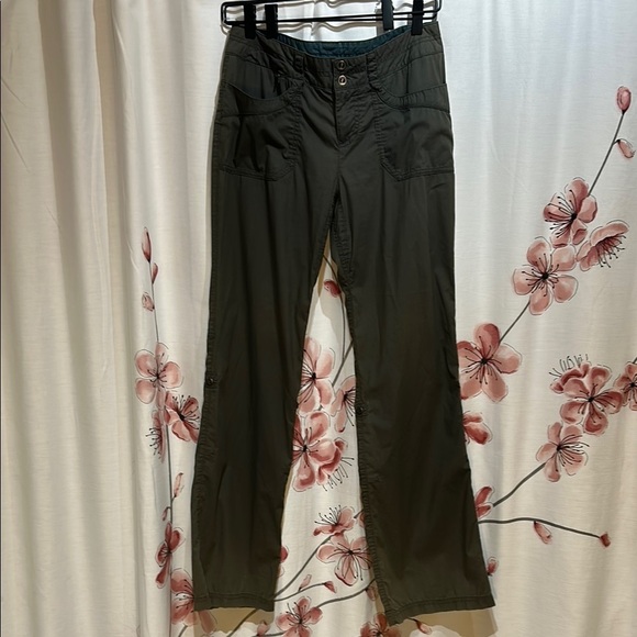 REI Women’s Willow Roll Up Pants Size 4 Green - Picture 1 of 9